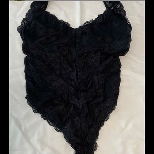 Free People black lace bodysuit